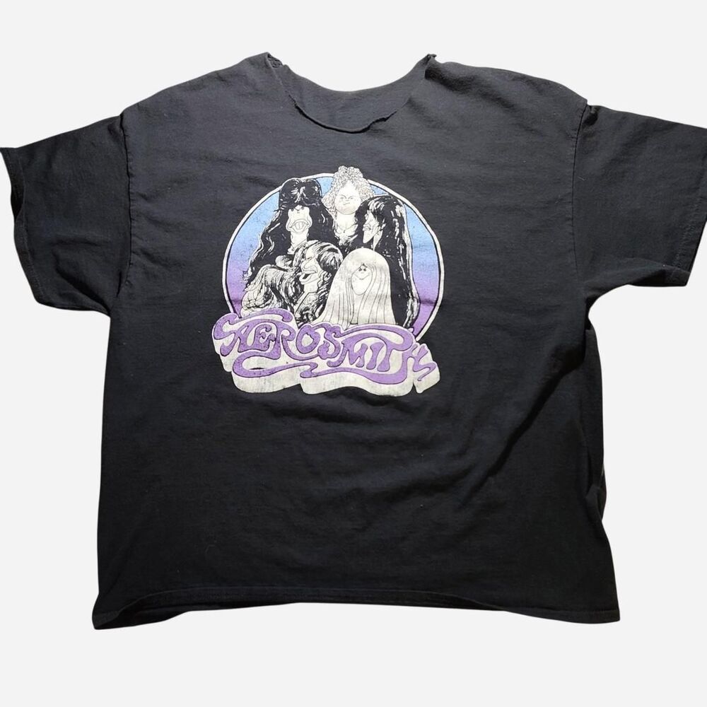 Distressed Aerosmith rock band tee shirt size XL